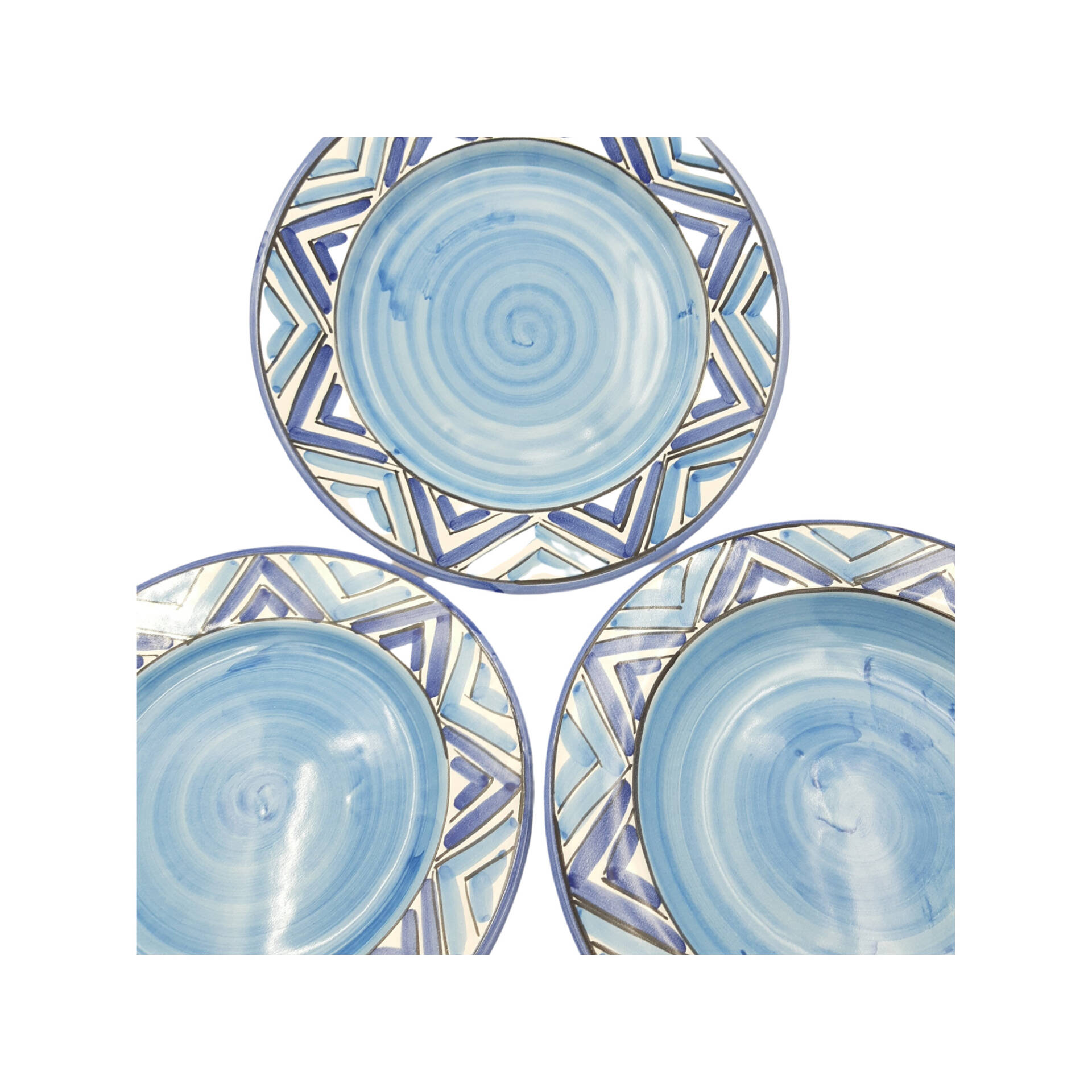 Servizio di piatti per 6 persone con decoro geometrico - immagine 5