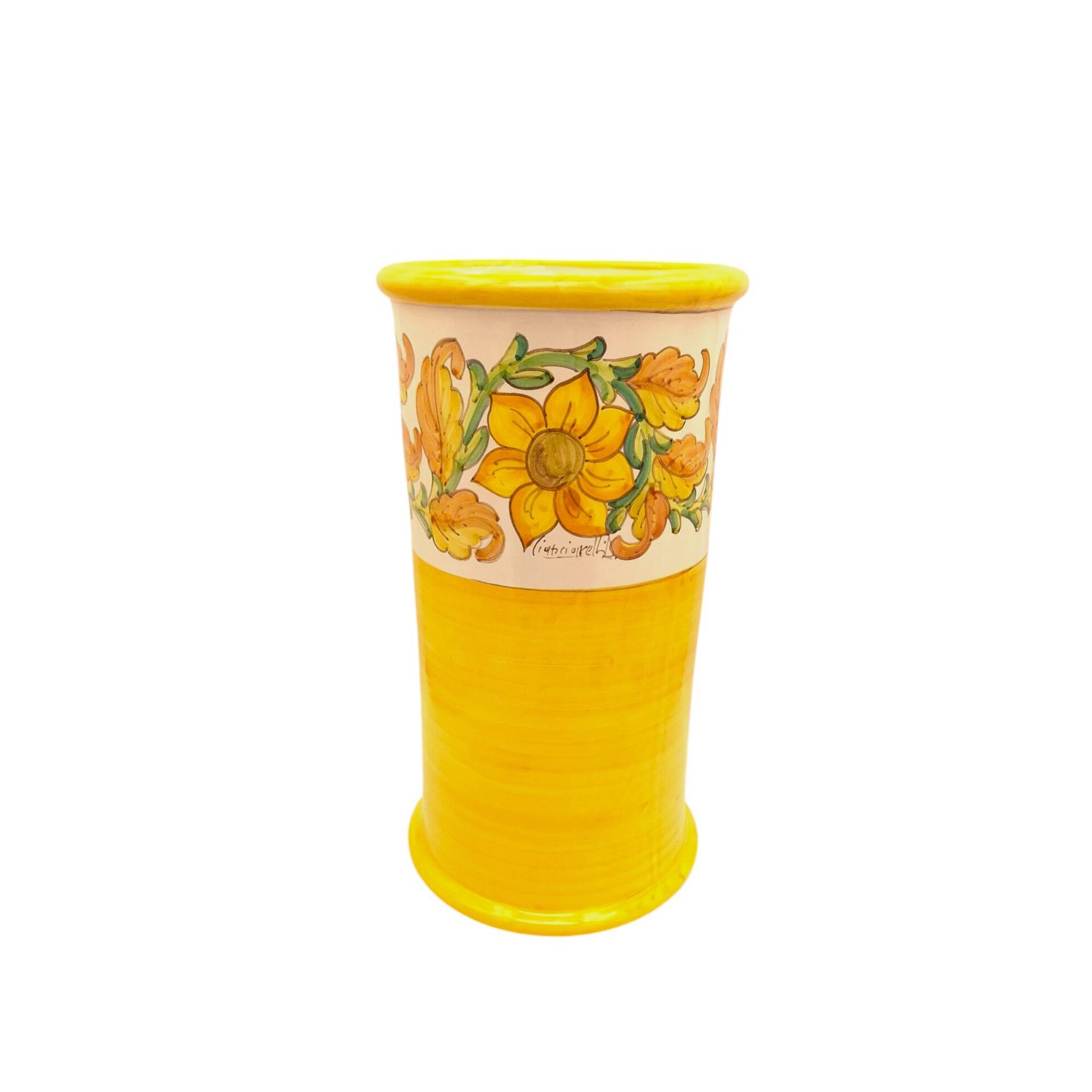 Portaombrelli cilindrico girasole stilizzato