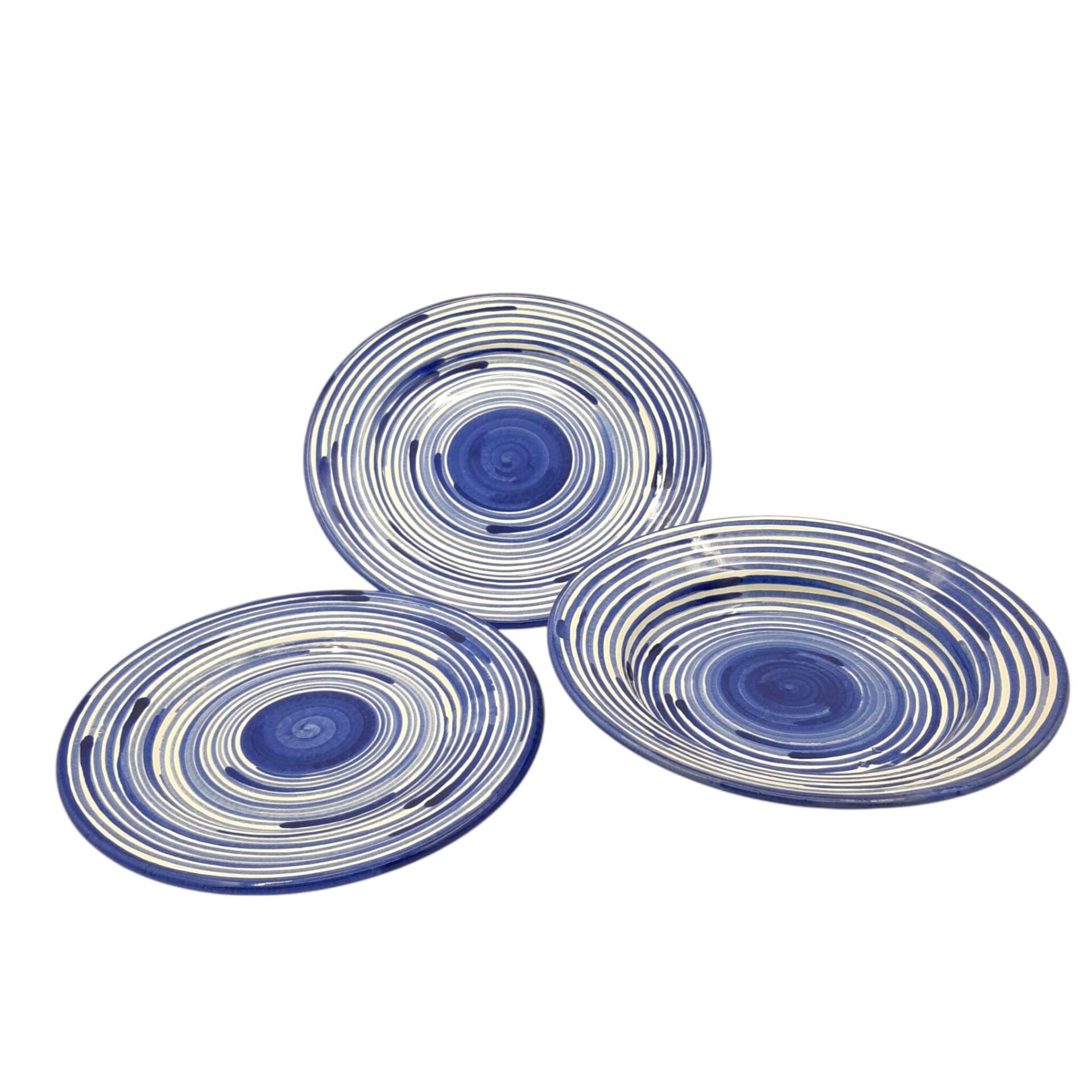 Servizio di piatti per 6 persone righe blu - immagine 2