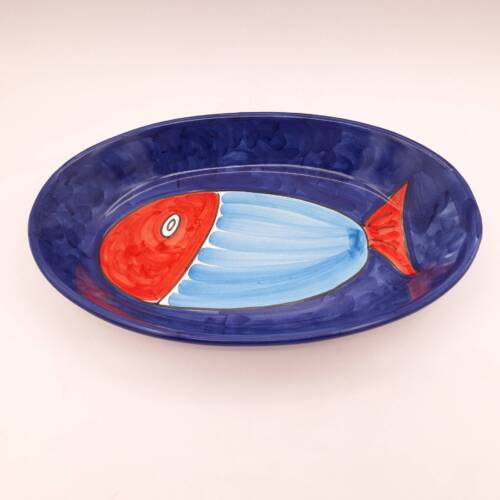 Ovale a coppa decoro pesce