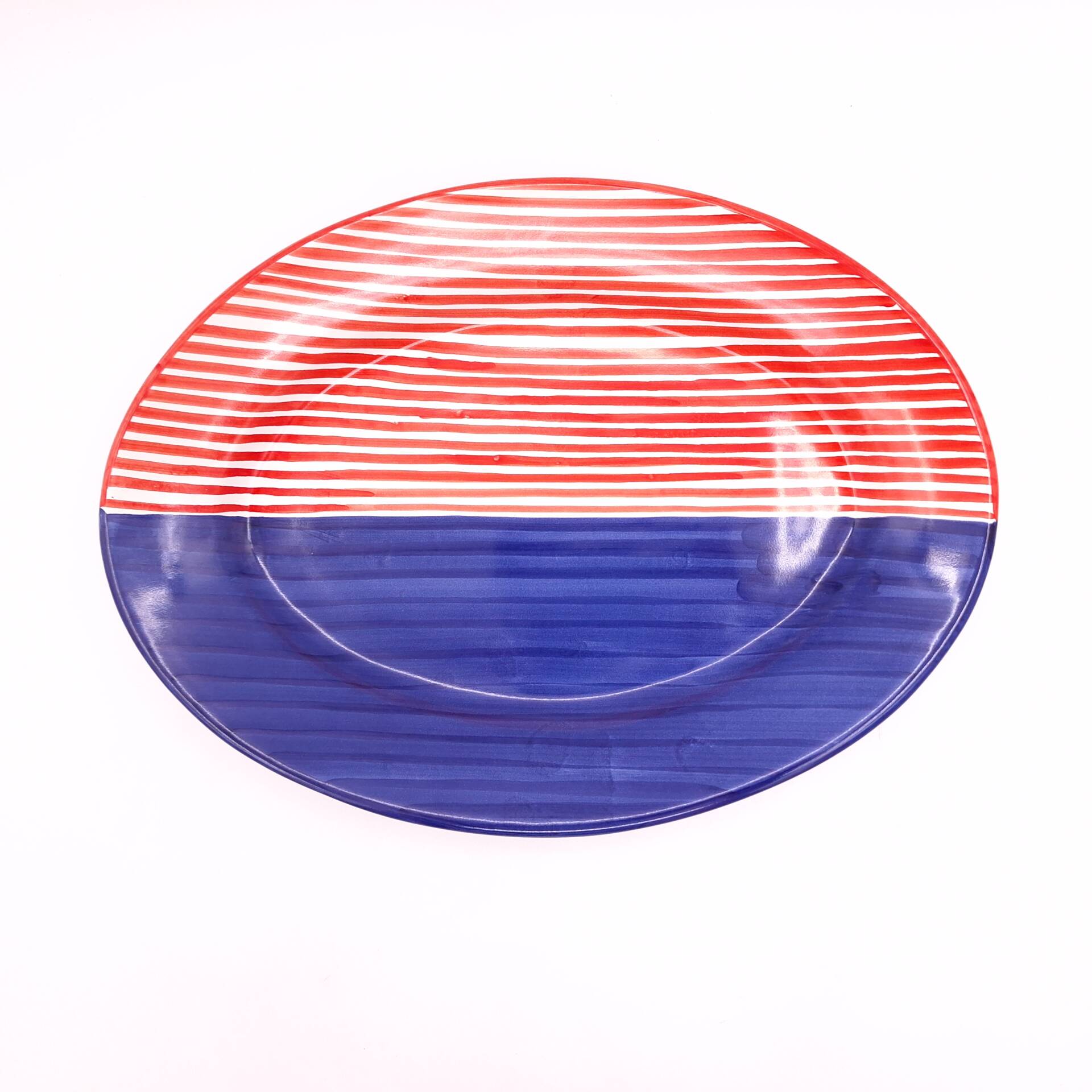 Ovale a falda decoro righe rosse - immagine 5