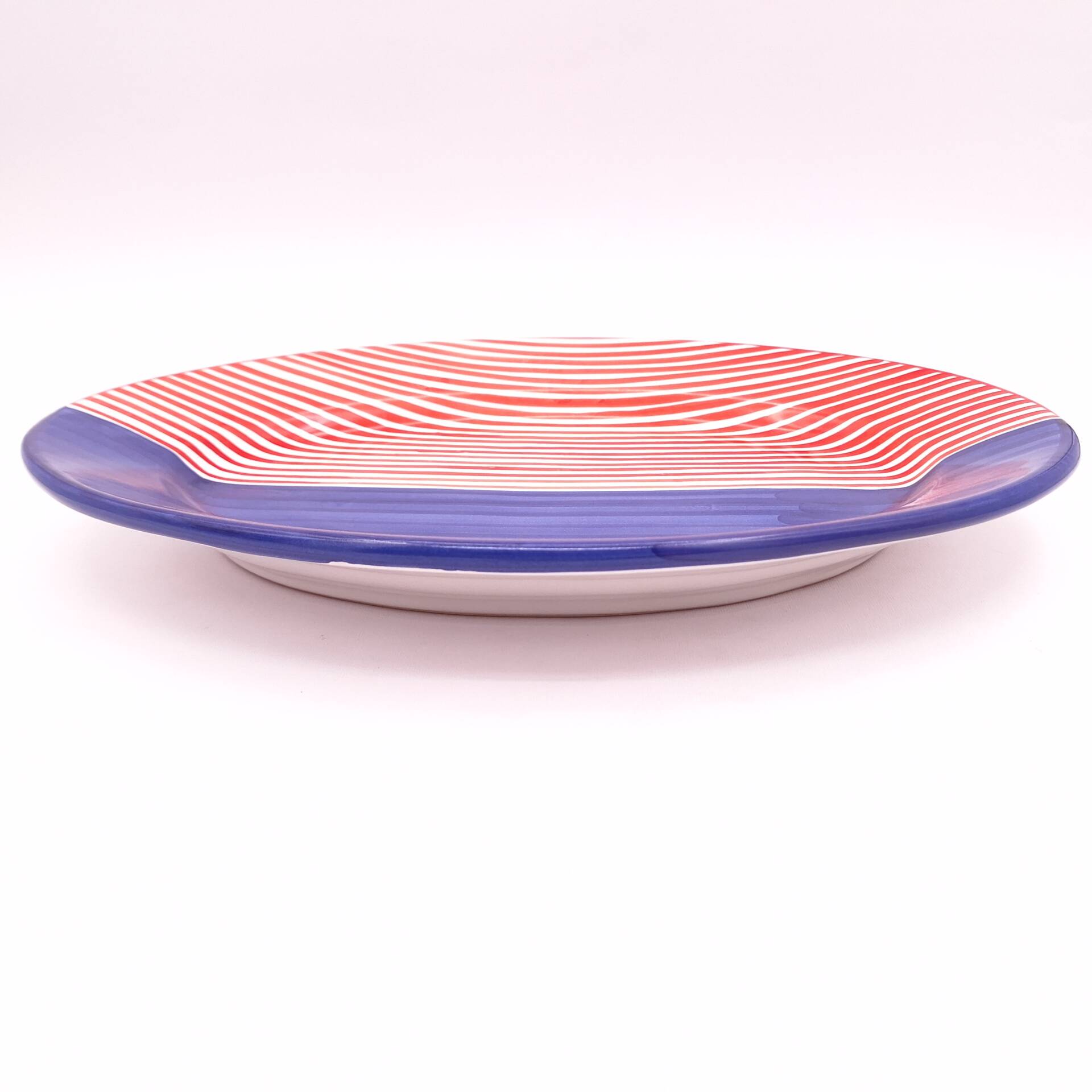 Ovale a falda decoro righe rosse - immagine 6