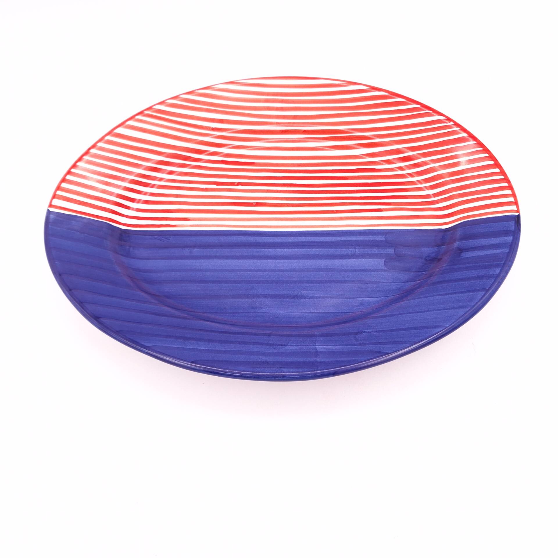 Ovale a falda decoro righe rosse - immagine 7