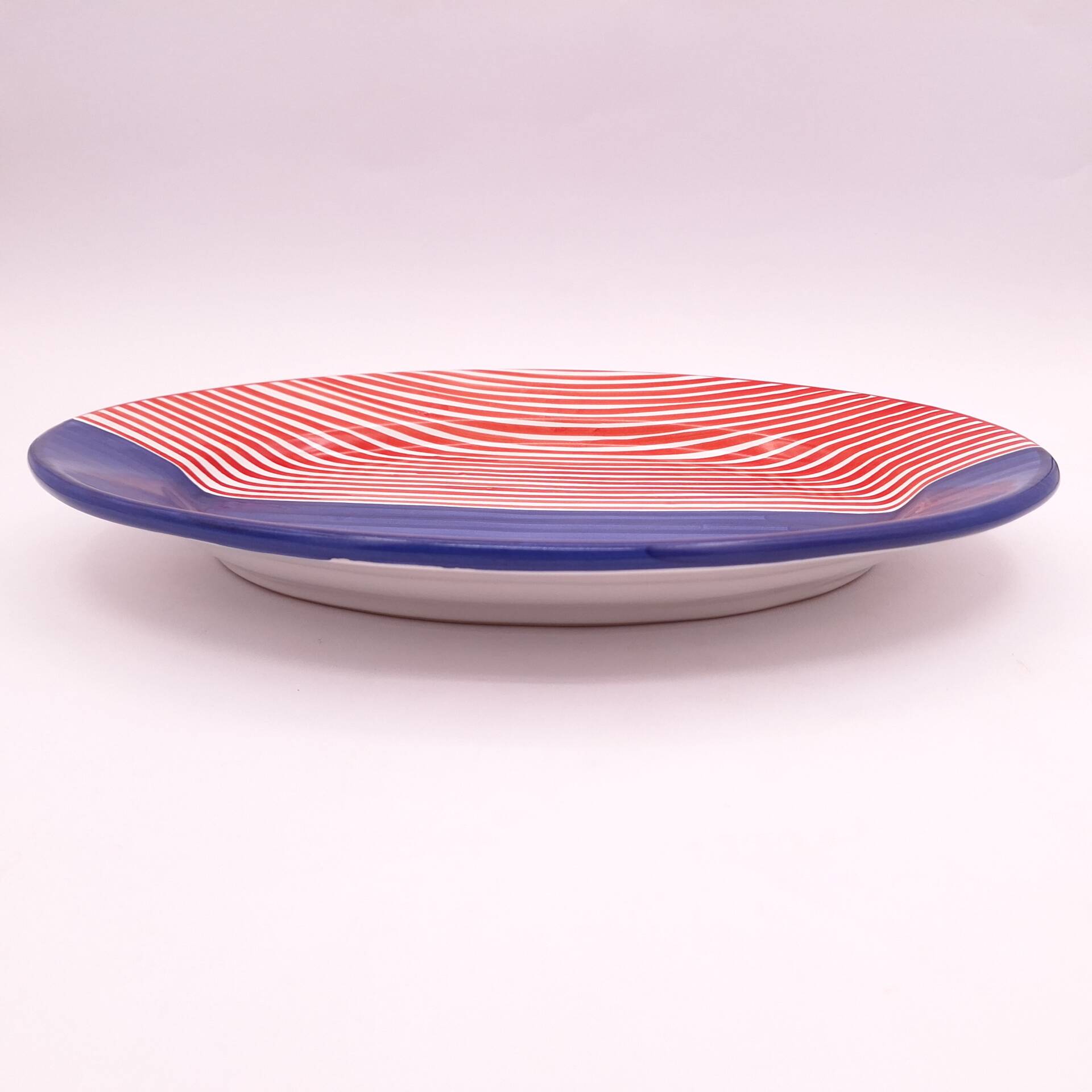 Ovale a falda decoro righe rosse - immagine 8
