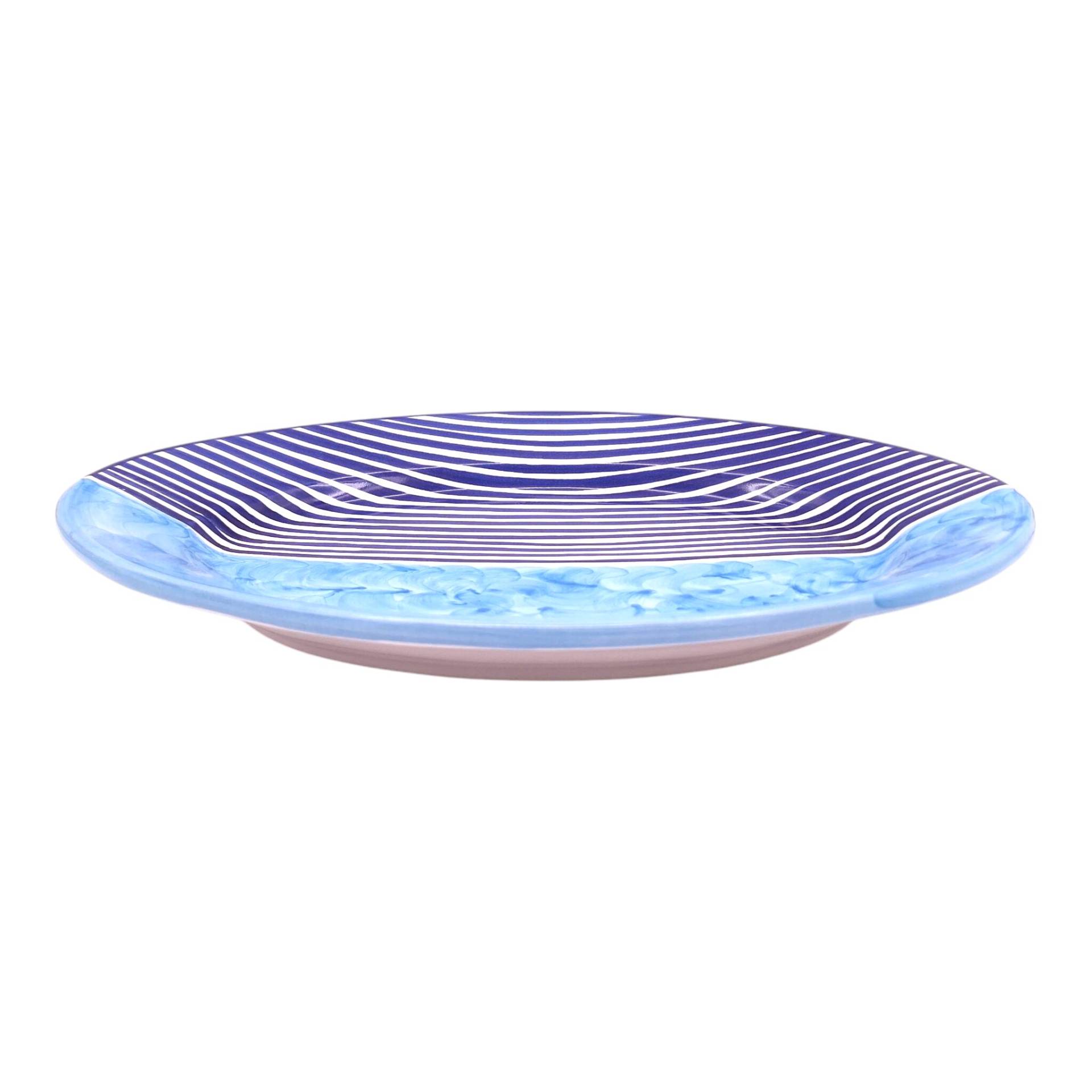 Ovale a falda decoro righe blu - immagine 2
