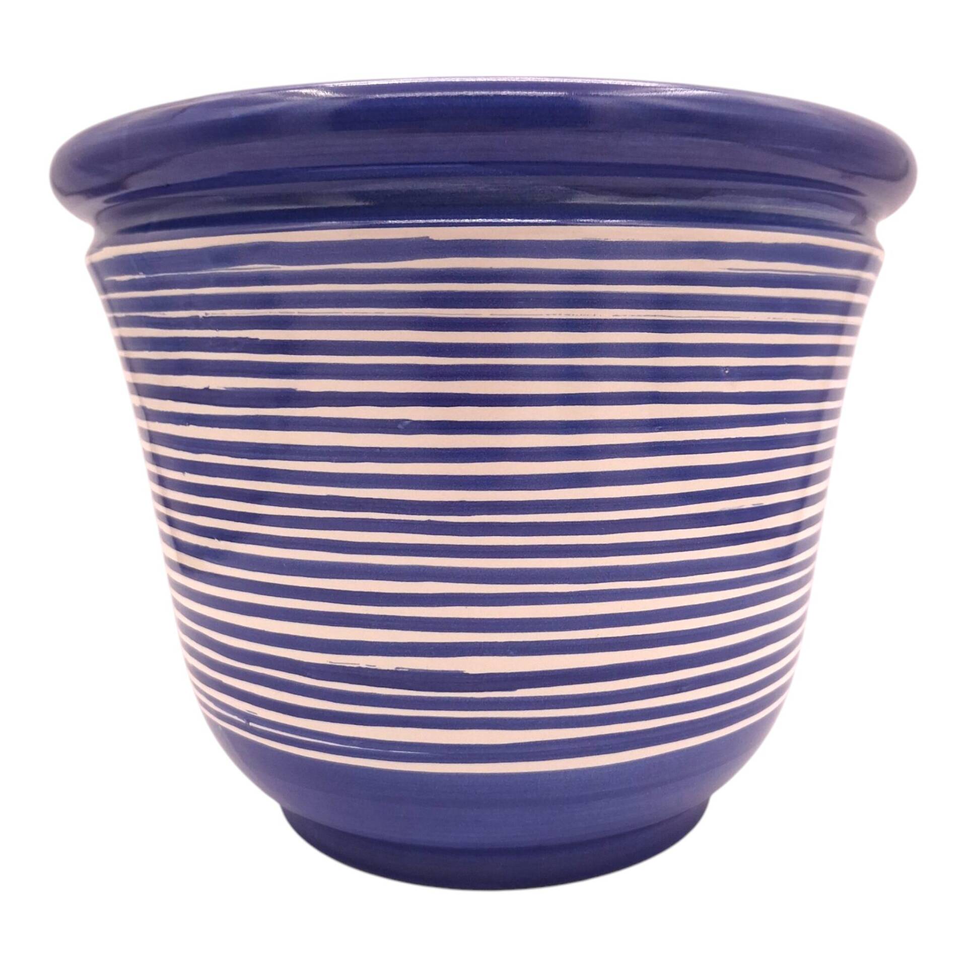 Portavaso decoro righe blu - immagine 2