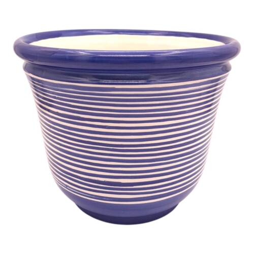 Portavaso decoro righe blu
