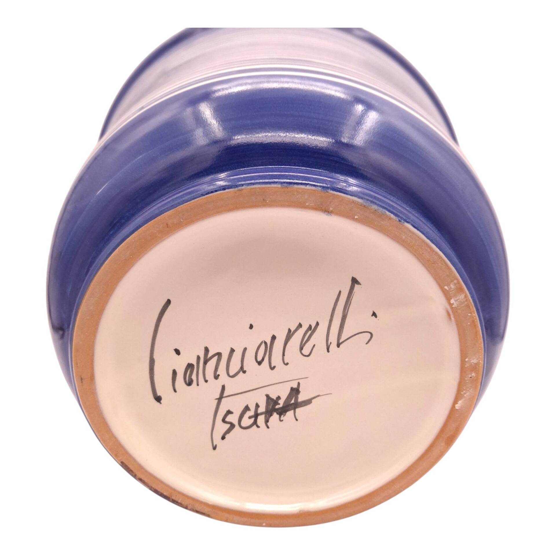 Portavaso decoro righe blu - immagine 3